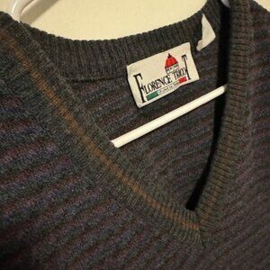 Florence‎ Tricot Sweater Vest Mens Extra Large Wool Blend Multi-colored